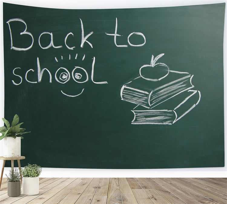 Zurück zu Schule Klassenzimmer Kreidetafel Fotografie Hintergrund BRP7-4