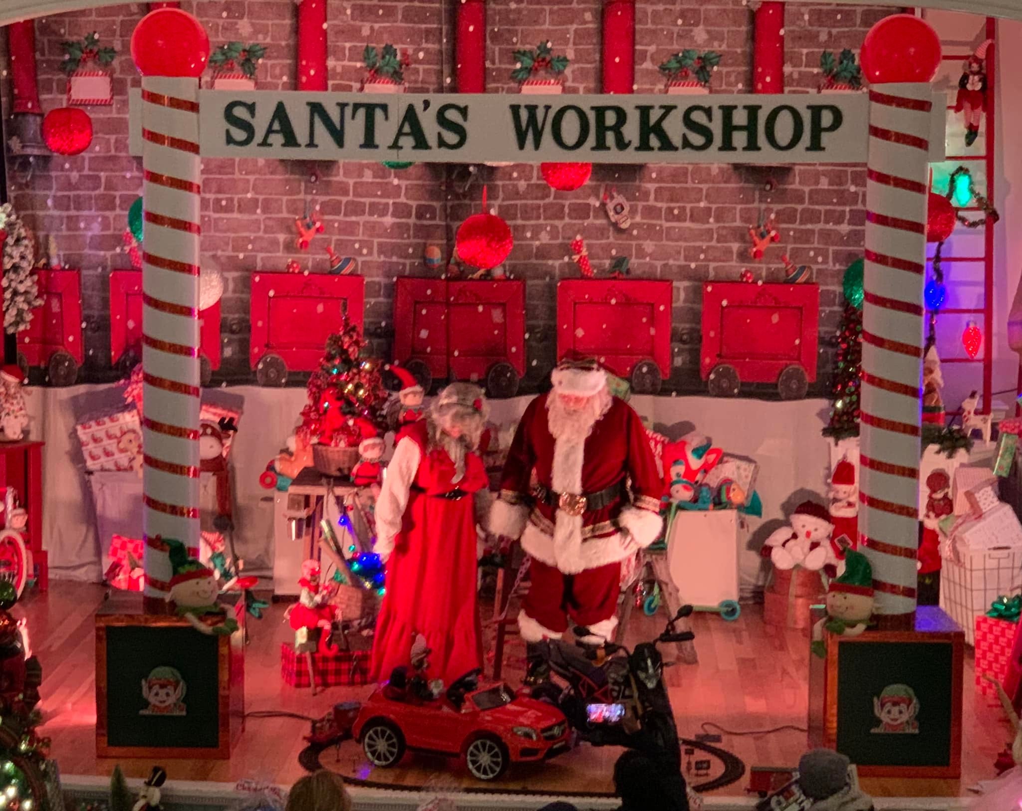 Sankt Geschenk-Fabrik Hintergrund Weihnachtshintergründe DBD-19305