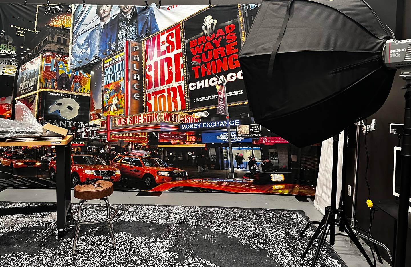 Broadway Nacht New York Stadtszeit Platz Foto Hintergrund G-595