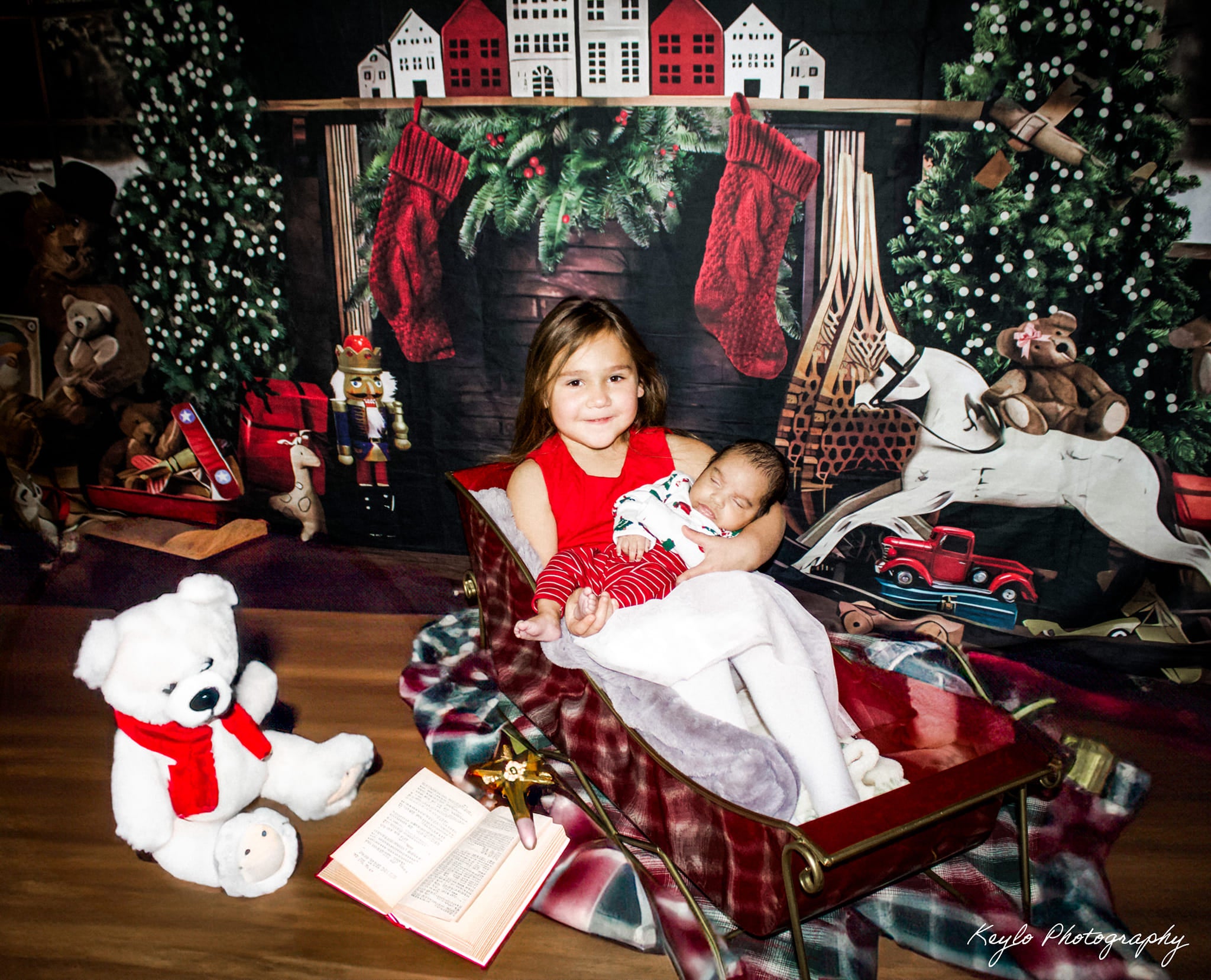 Weihnachtsbäume Raumdekoration Hintergrund für Fotografie G-1434