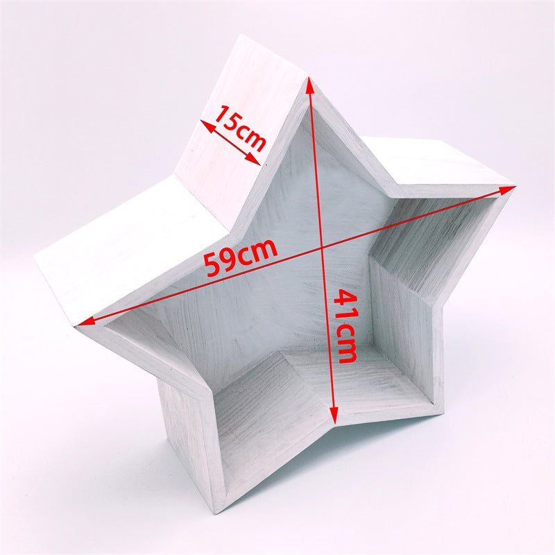 DBackdrop Holzstern Neugeborenen-Fotorequisiten SYPJ3(braun、gelb、weiß)