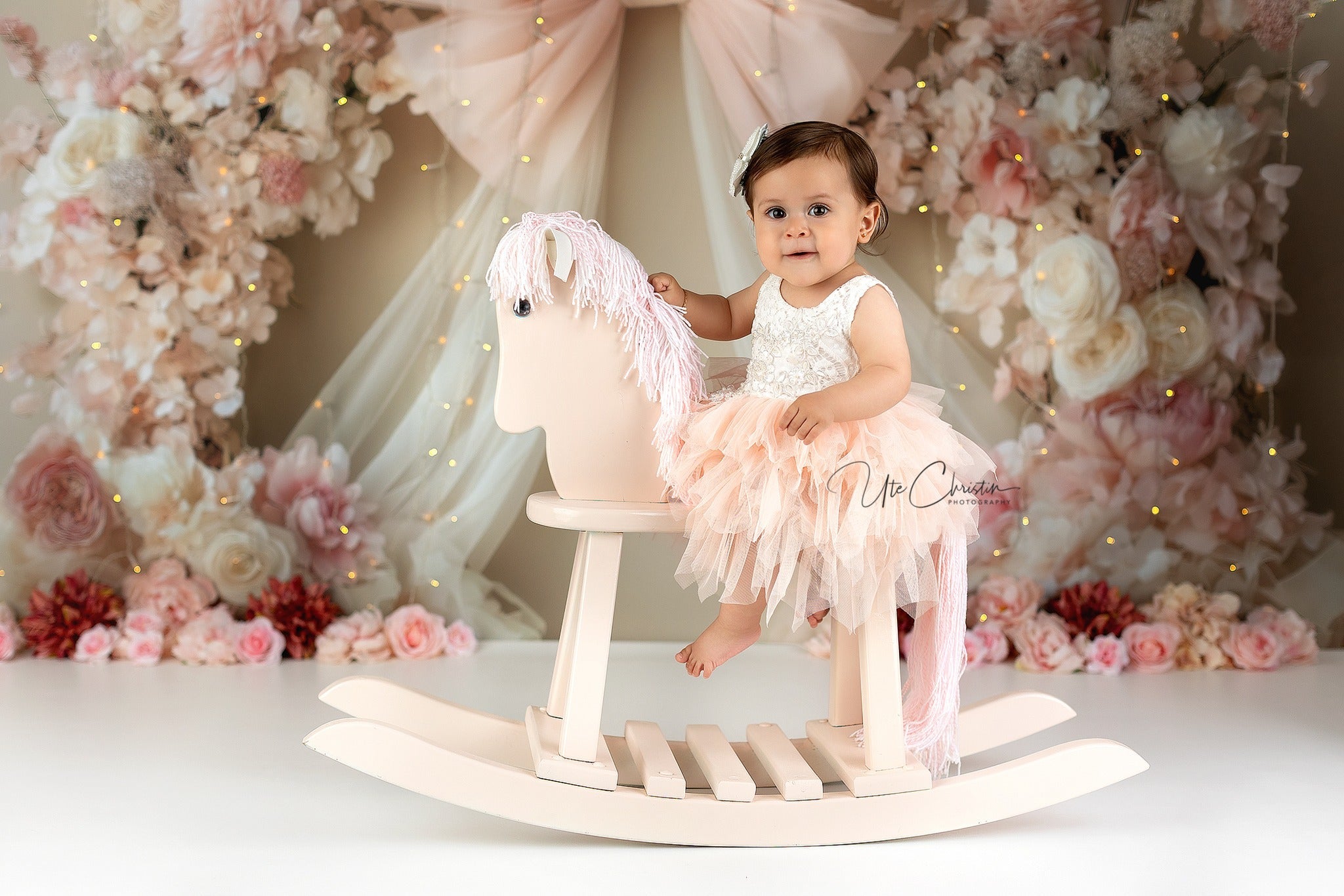 Fotohintergrund für Neugeborenen-Fotoshooting Blush Bow Blumendekoration Fotohintergrund für Kinder MRR9-45