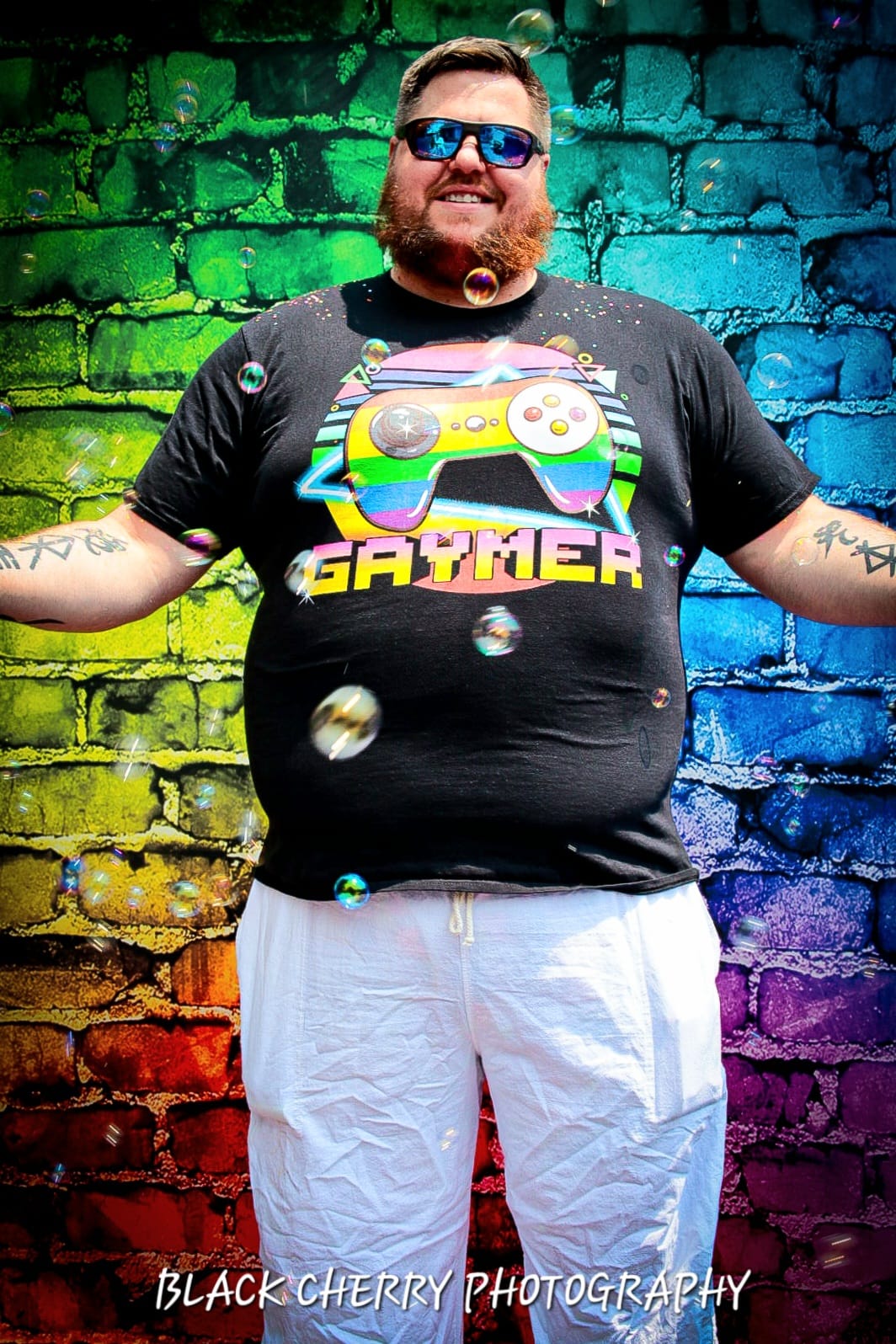 Bunte Backsteinmauer Kulisse für Porträtfotografie SH679