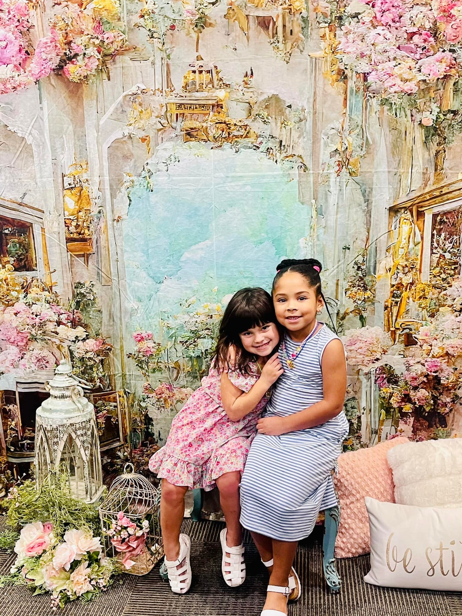 Ölgemälde Palast Blumen Fotografie Hintergrund M-37