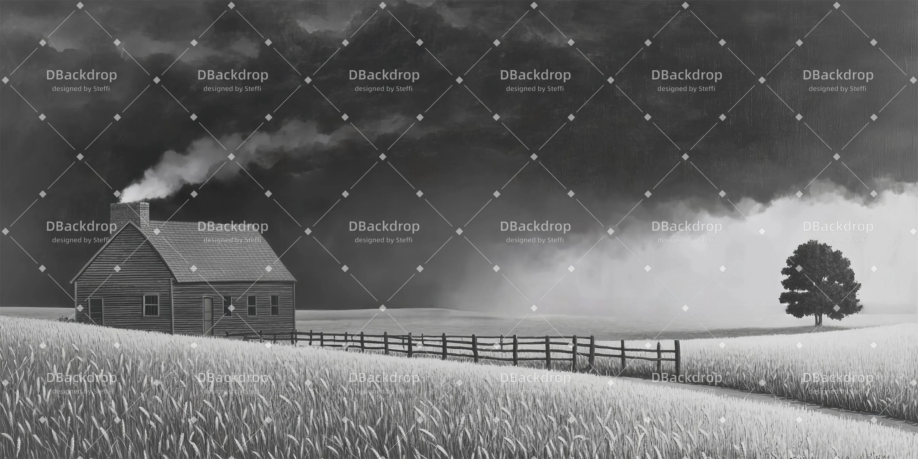 Bühnenhintergrund „Kansas Farm“ Theaterhintergründe zu verkaufen CSH59-T91