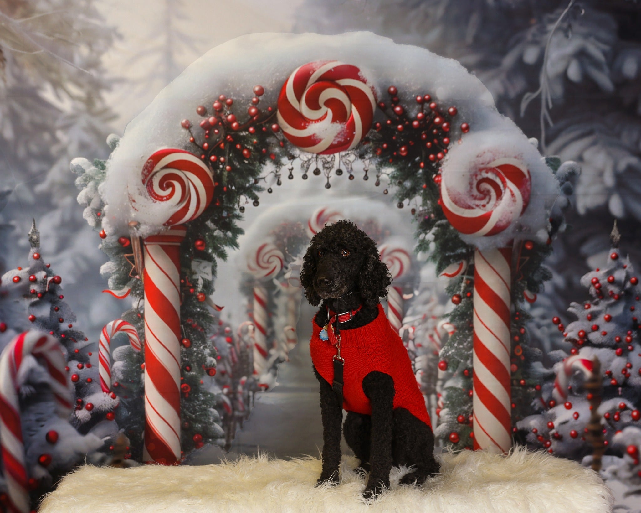 Weihnachts Zuckerstangen Wunderland Hintergrund RR7-672
