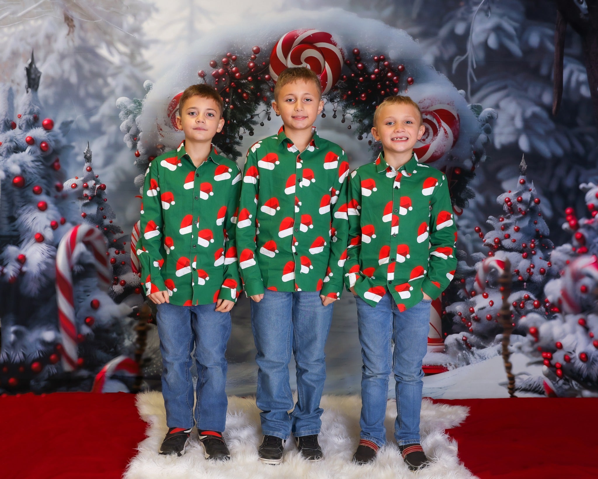 Weihnachts Zuckerstangen Wunderland Hintergrund RR7-672