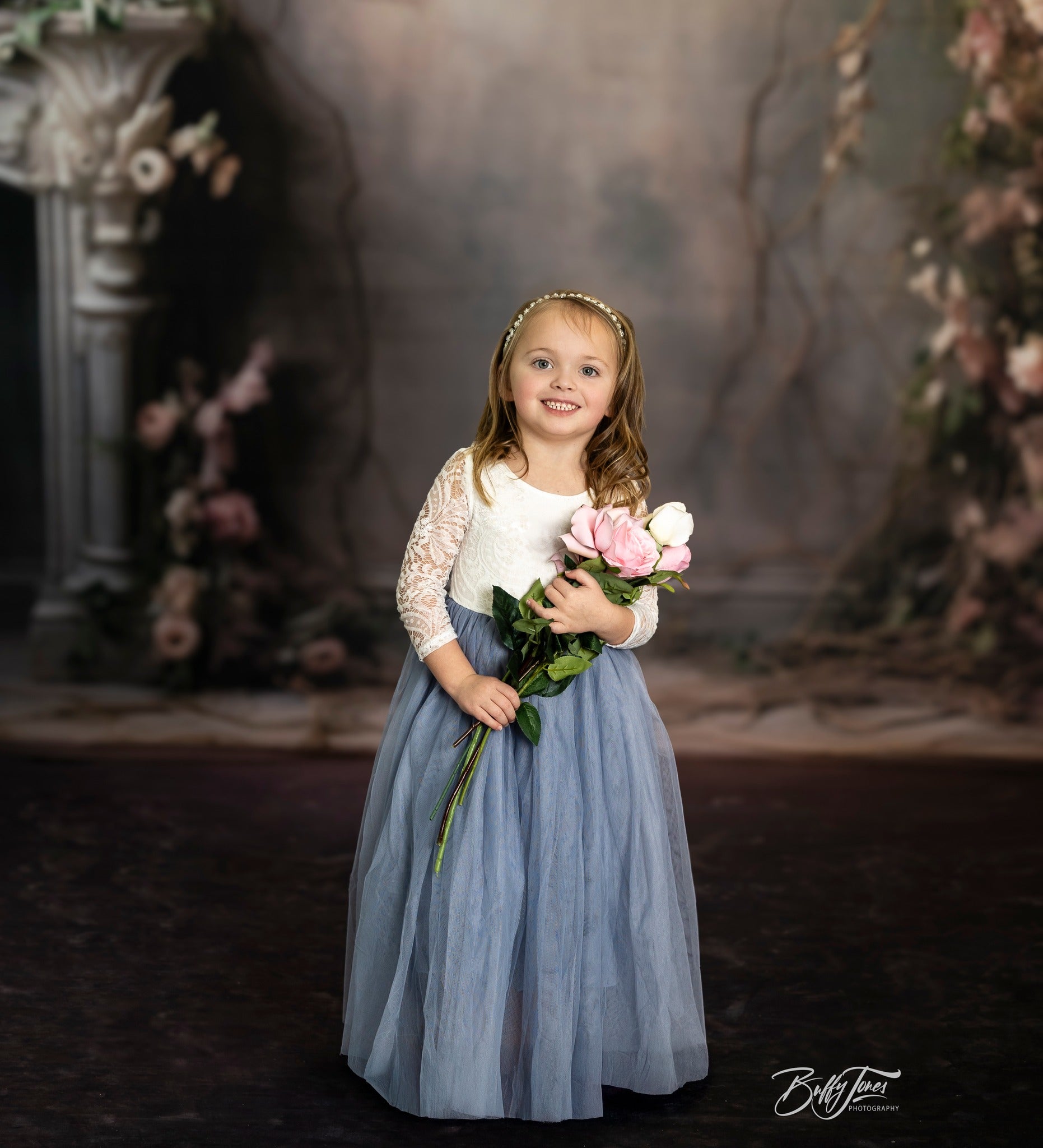 Vintage Blumen Sweep Fine Art Abstrakte Kulisse RR6-95