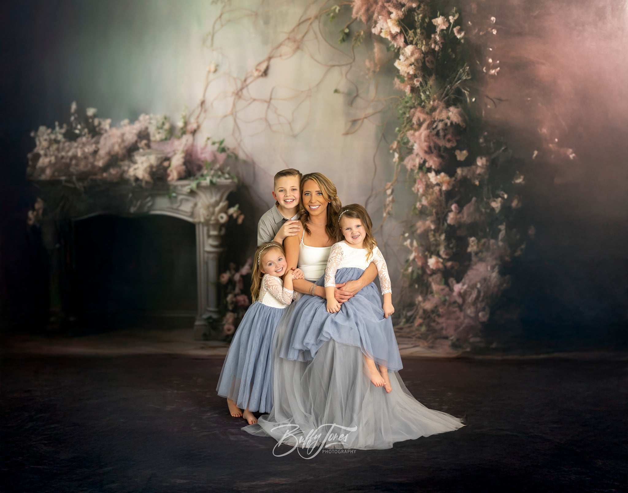 Vintage Blumen Sweep Fine Art Abstrakte Kulisse RR6-95