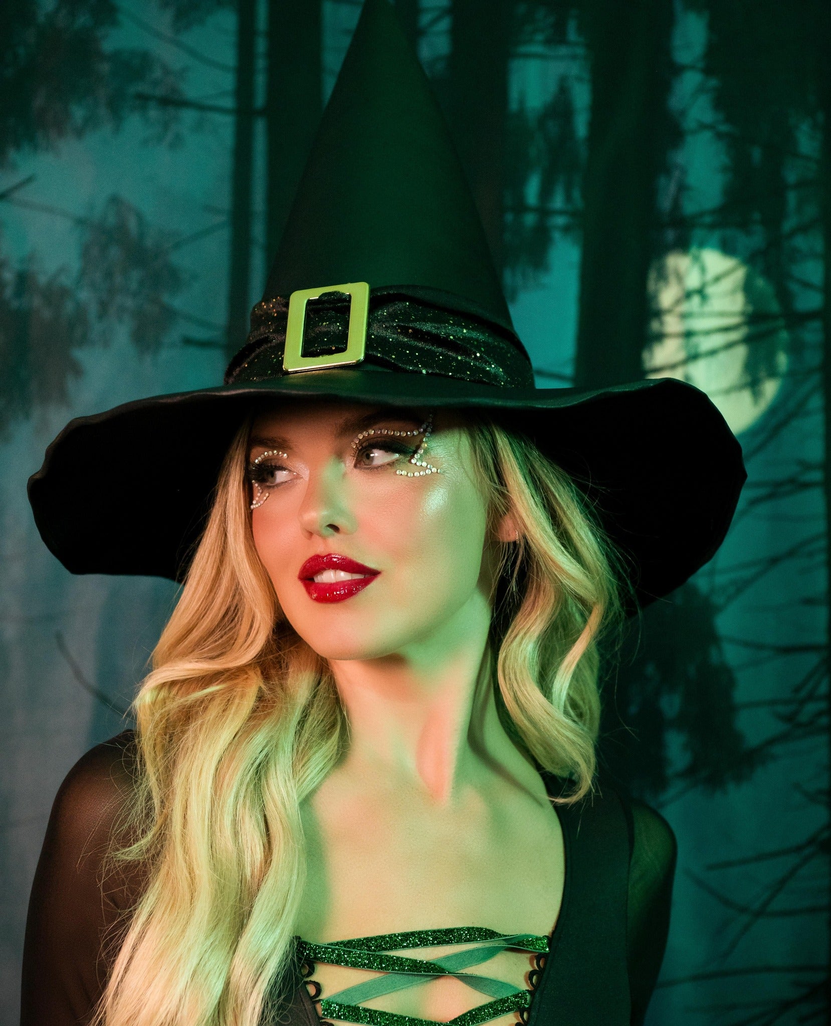 Magic Mystery Night Foggy Forest Halloween-Hintergrund SH-1075