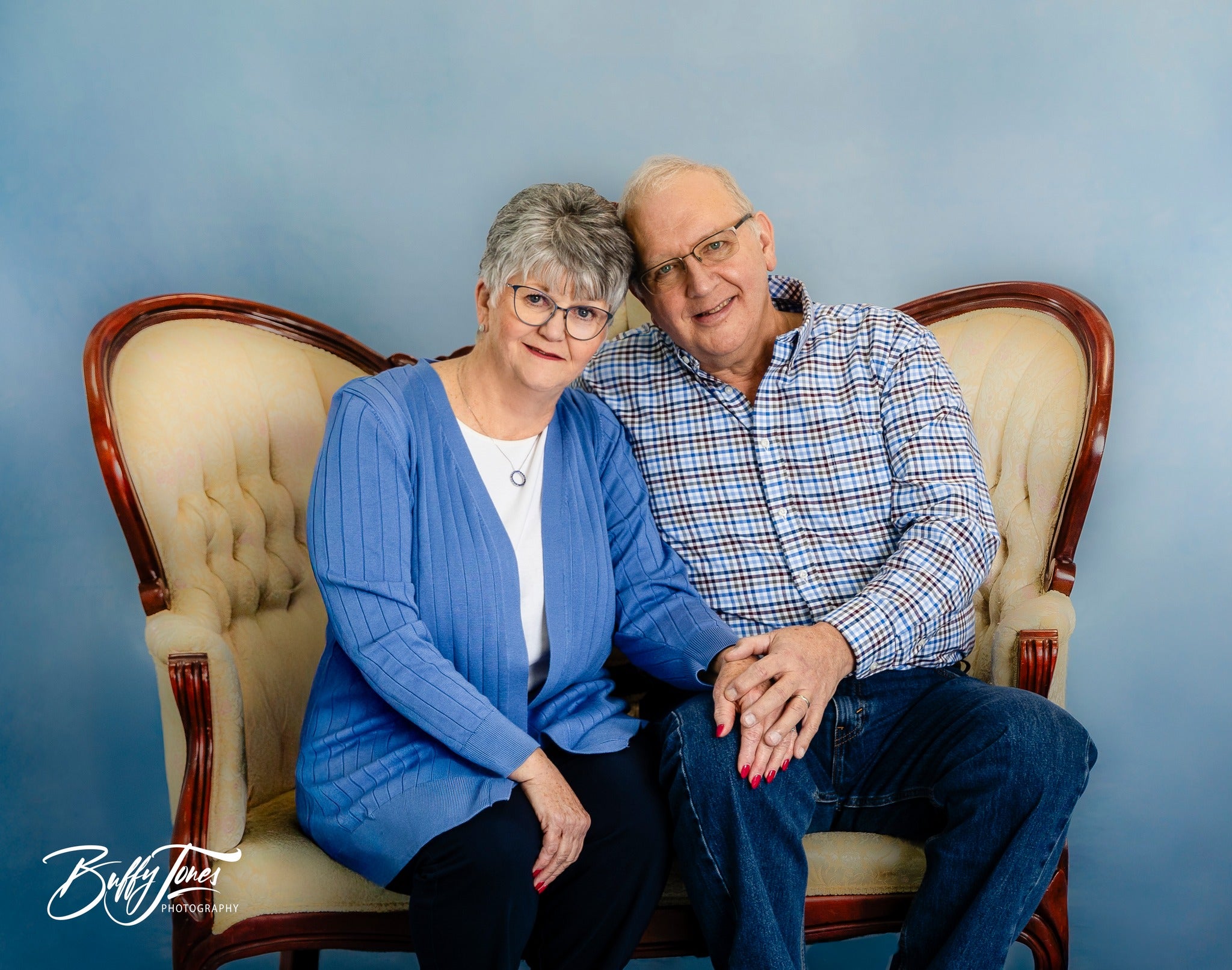 Abstrakter blauer Sweep Portrait Fotografie Hintergrund GC-151