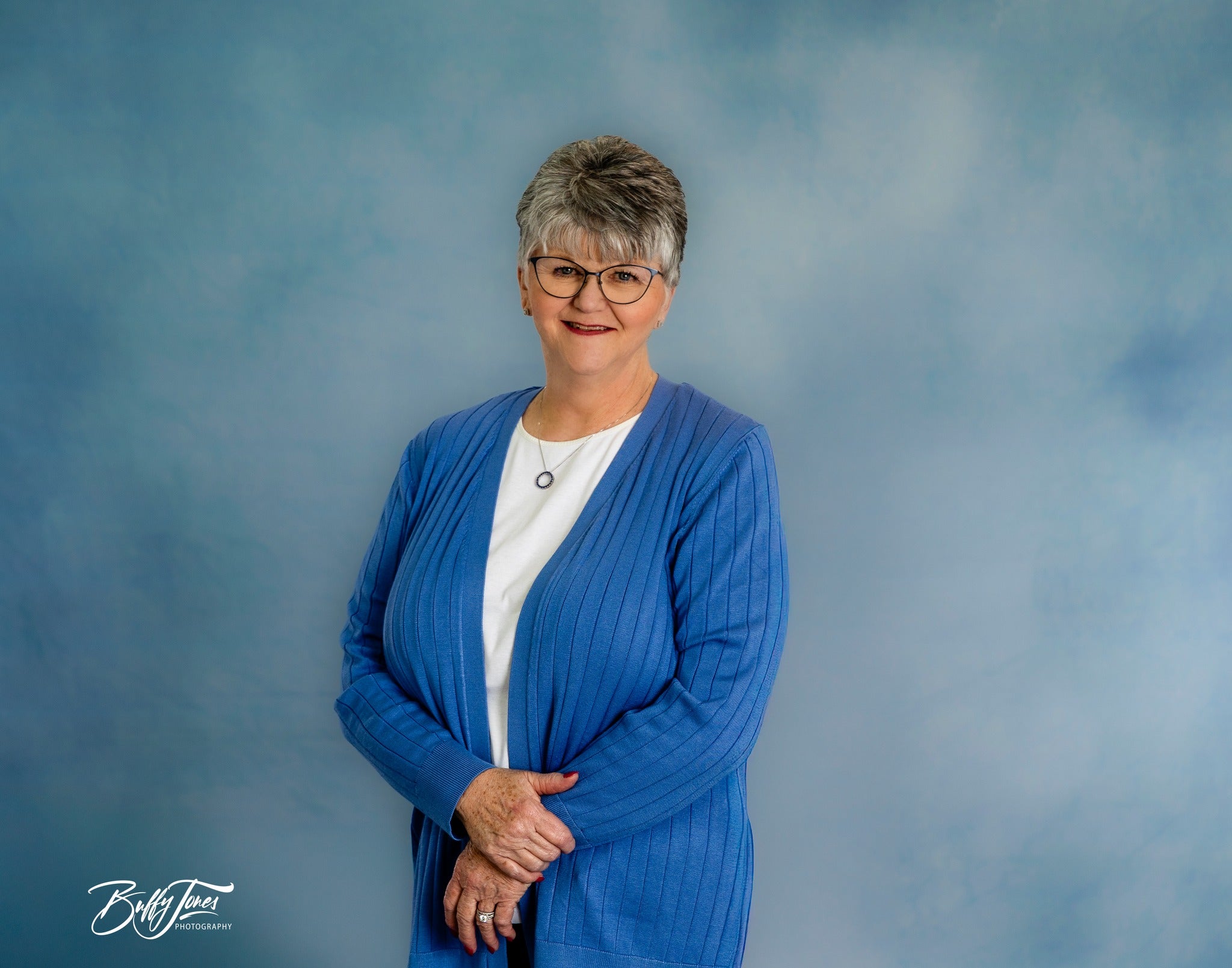 Abstrakter blauer Sweep Portrait Fotografie Hintergrund GC-151