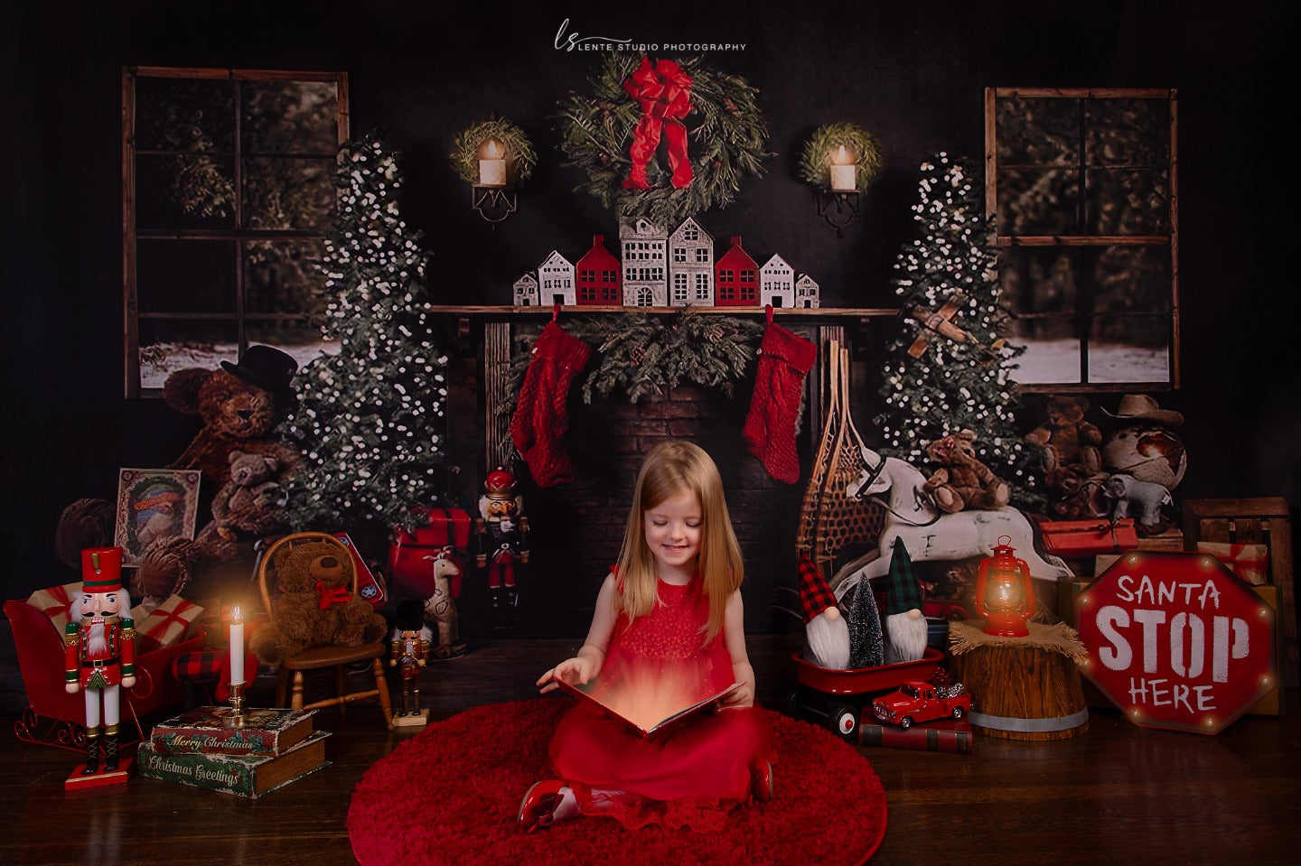 Weihnachtsbäume Raumdekoration Hintergrund für Fotografie G-1434