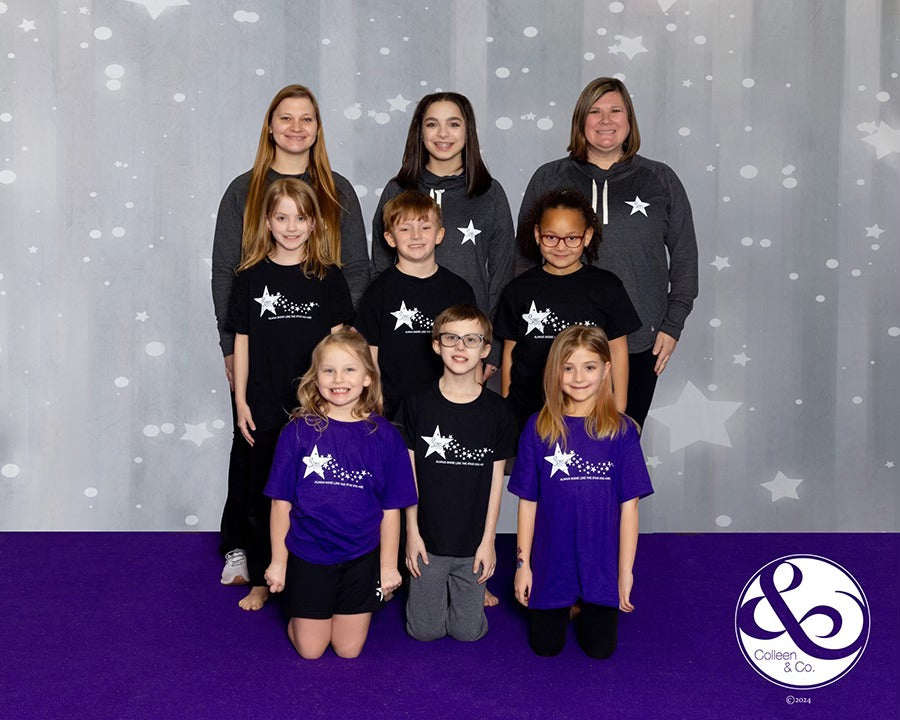 Glänzende graue Sterne Glitter Fotostudio Hintergrund GC-105
