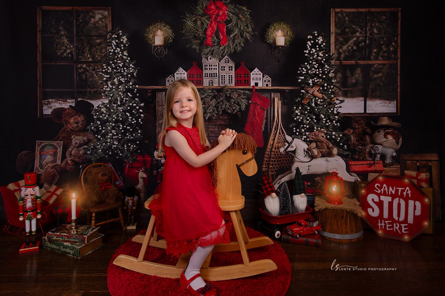 Weihnachtsbäume Raumdekoration Hintergrund für Fotografie G-1434
