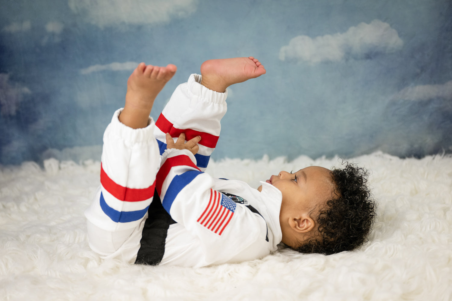 Wolken-Fotohintergrund Mondbeschienener Sternenhimmel Verträumte Wolken Himmel-Fotohintergrund MRR9-95