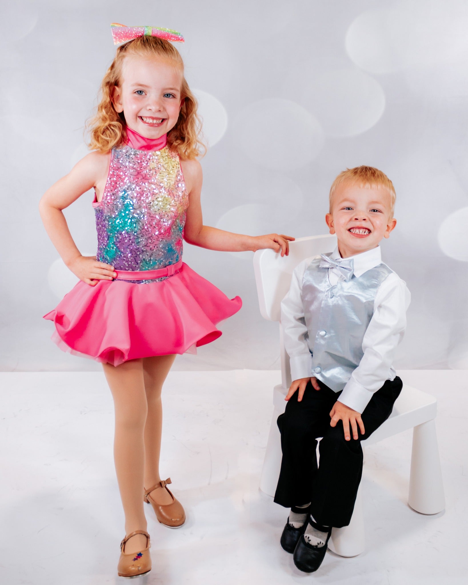 Funkelndes Silber Bokeh Portraitfotografie Hintergrund KAT-101