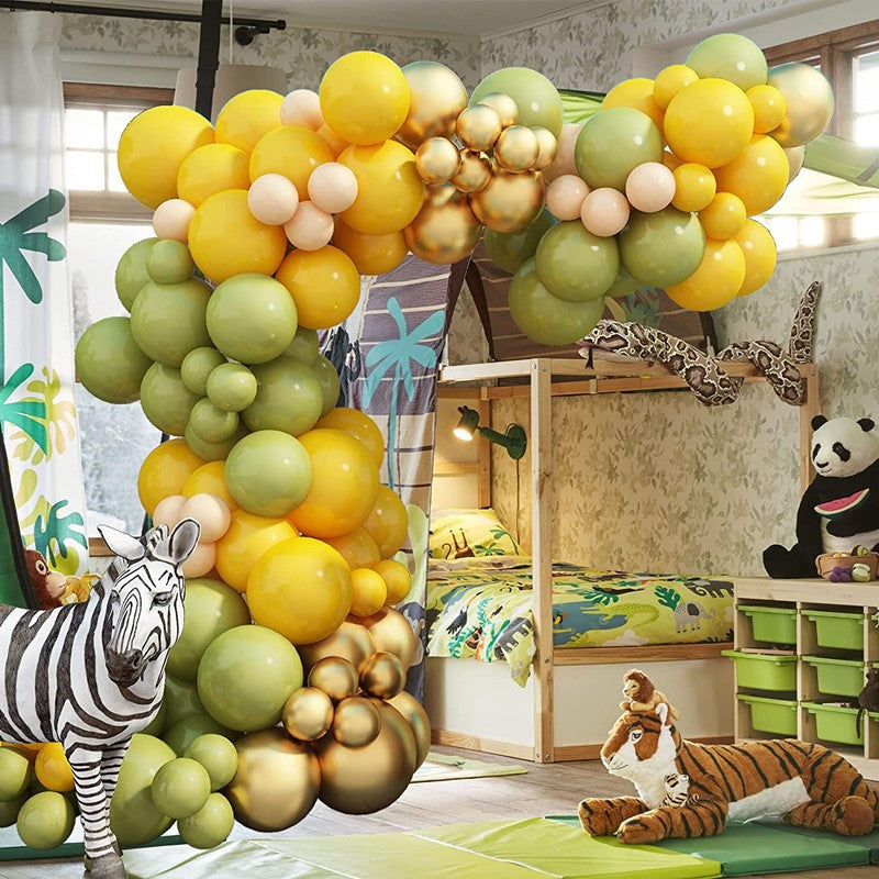 Avocado Olive Grün Wald Tier Vintage Ballonkette BA24