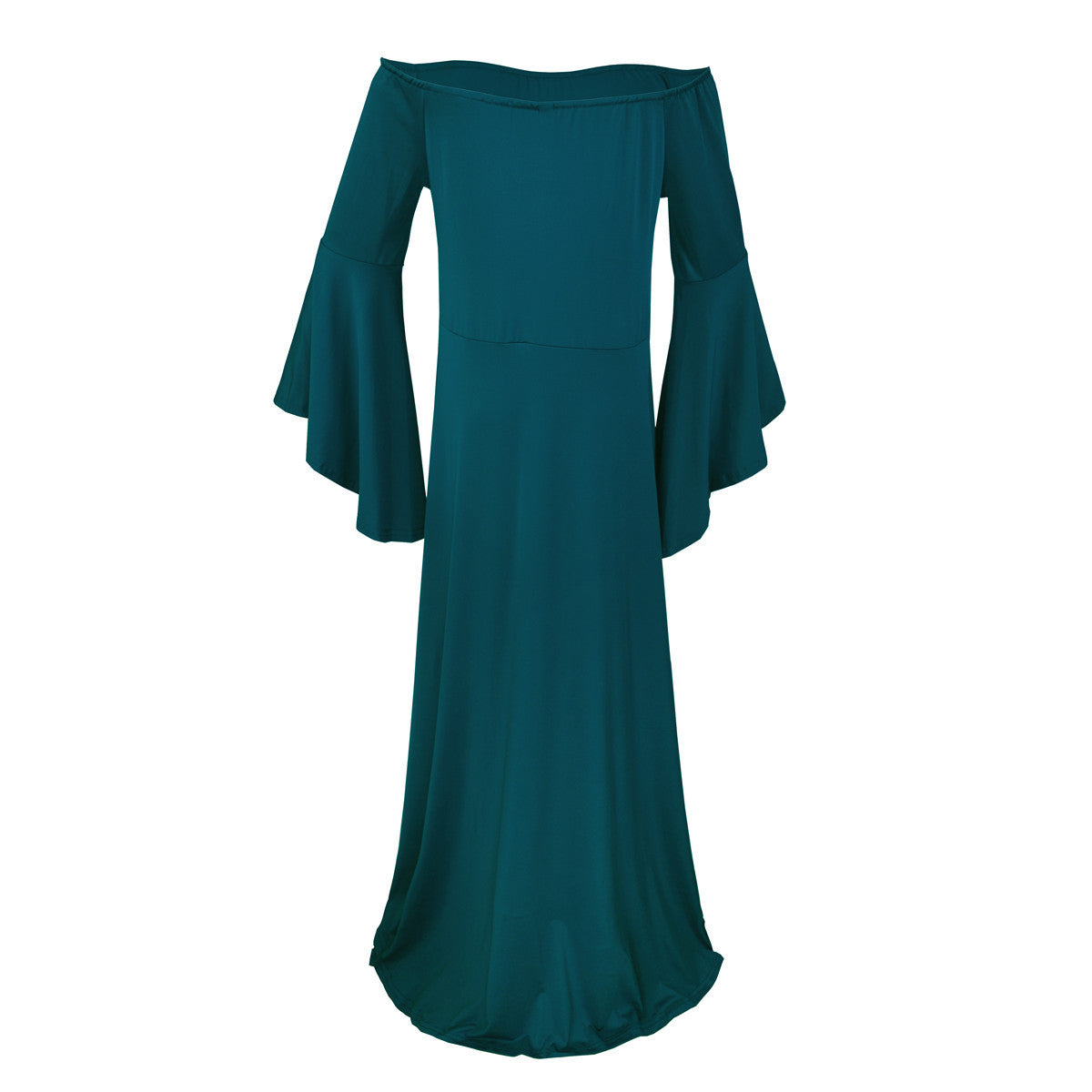 Schlichtes Court Style Trägerloses Bodenlanges Mutterschaft Fotografie Kleid RB20