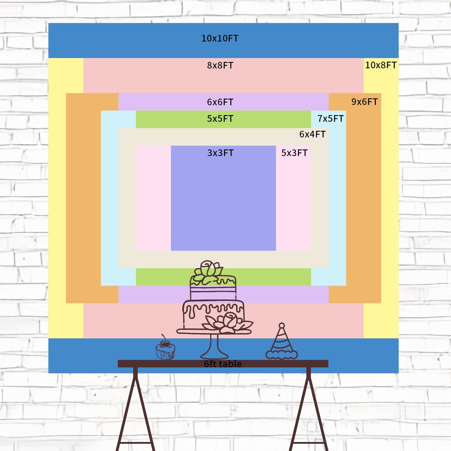 Benutzerdefinierte Made Geburtstag Backdrops Glitzer Stern Cartoon Backdrop BRP4-25