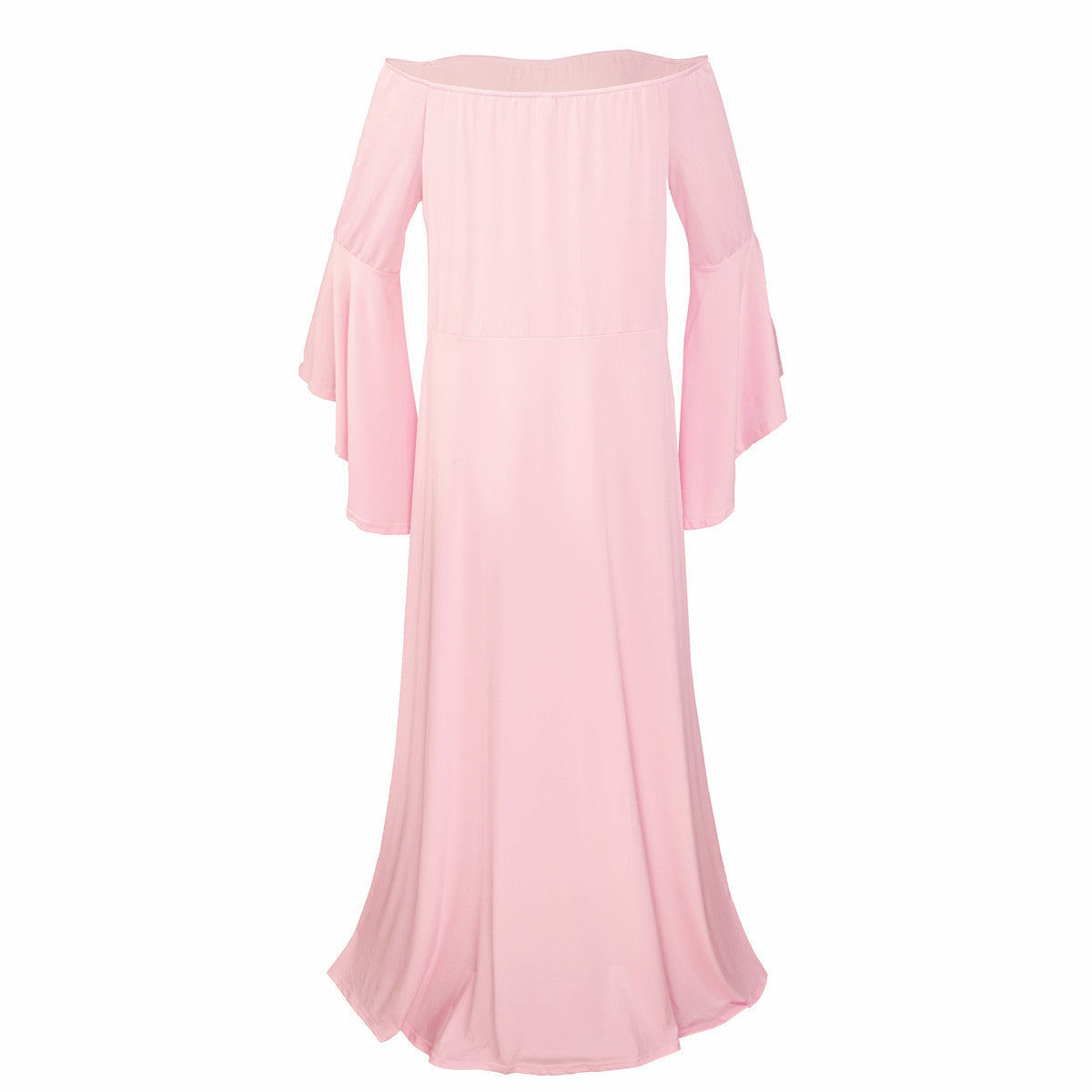 Schlichtes Court Style Trägerloses Bodenlanges Mutterschaft Fotografie Kleid RB20