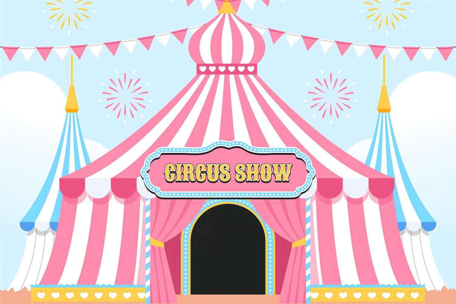Zirkus Backdrops Rosa Märchenzelt Karneval Backdrop BRP1-168