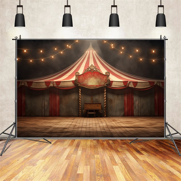 Zirkus-Themen-Hintergrundkulisse Rot-Weiß-Zelt-Hintergrundkulisse BRP1-173
