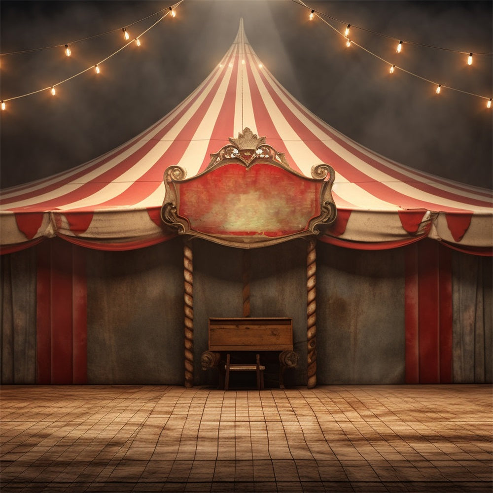 Zirkus-Themen-Hintergrundkulisse Rot-Weiß-Zelt-Hintergrundkulisse BRP1-173