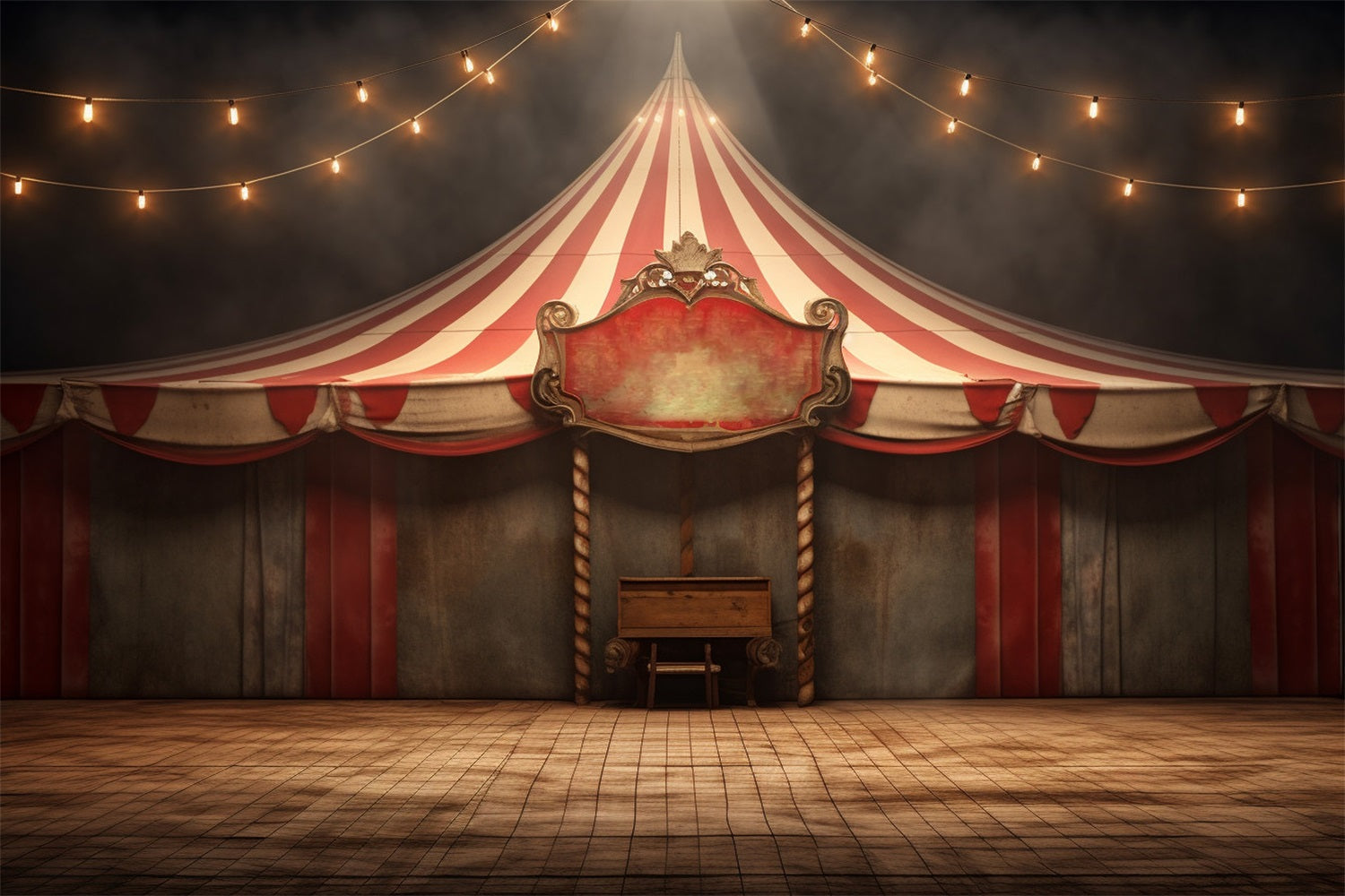 Zirkus-Themen-Hintergrundkulisse Rot-Weiß-Zelt-Hintergrundkulisse BRP1-173
