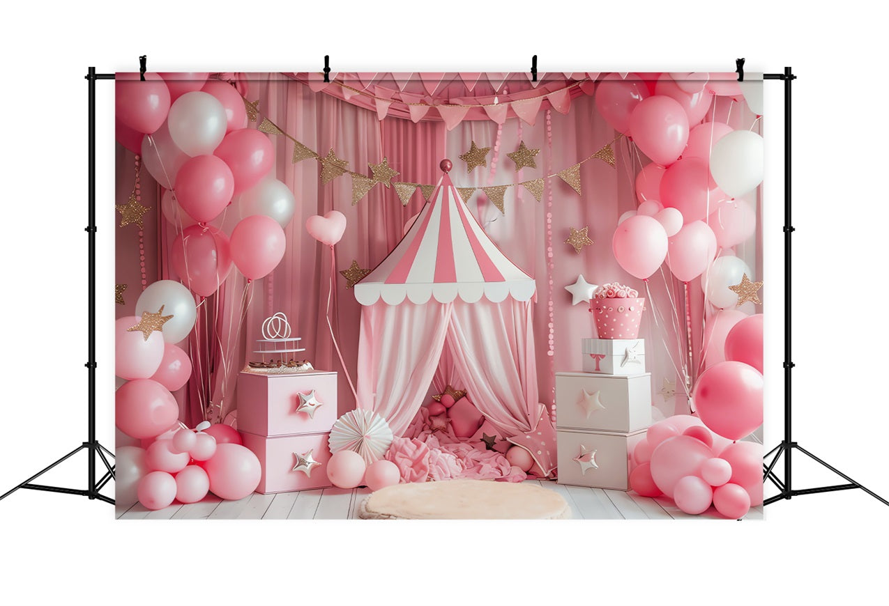 Zirkus Thematische Backdrops Rosa Karneval Glitzernde Sterne Backdrop BRP1-185