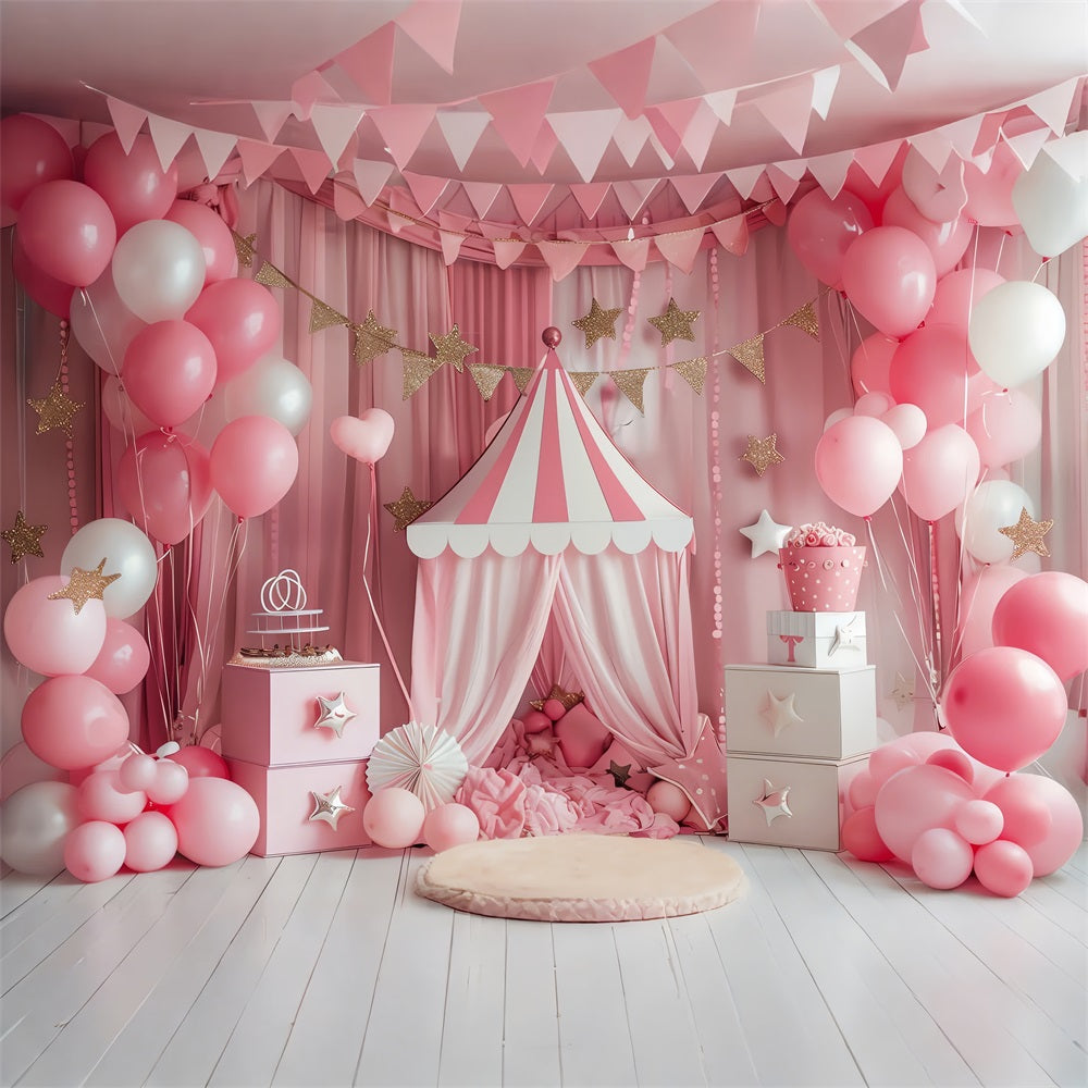 Zirkus Thematische Backdrops Rosa Karneval Glitzernde Sterne Backdrop BRP1-185