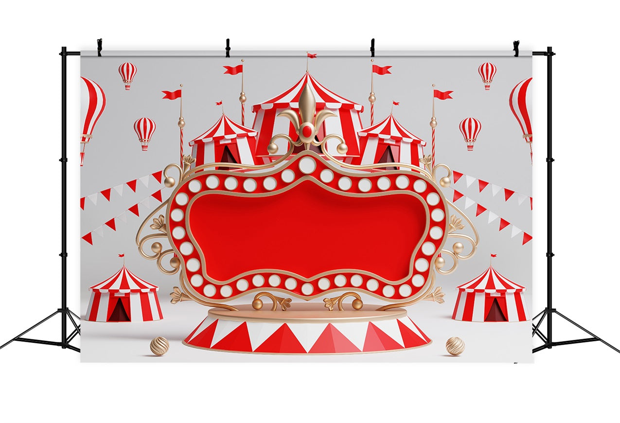 Karneval Zelt Backdrop Dekoration Bühne Roter Rahmen Backdrop BRP1-195