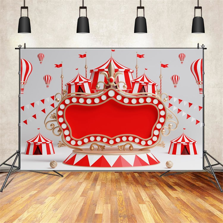 Karneval Zelt Backdrop Dekoration Bühne Roter Rahmen Backdrop BRP1-195