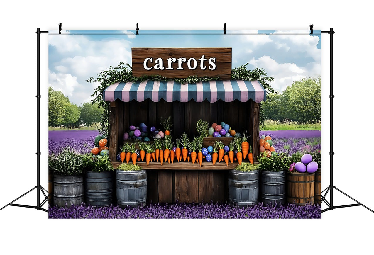 Ostern Photo Booth Backdrop Lavendel Frühlingsmarkt Karotten Backdrop BRP1-271
