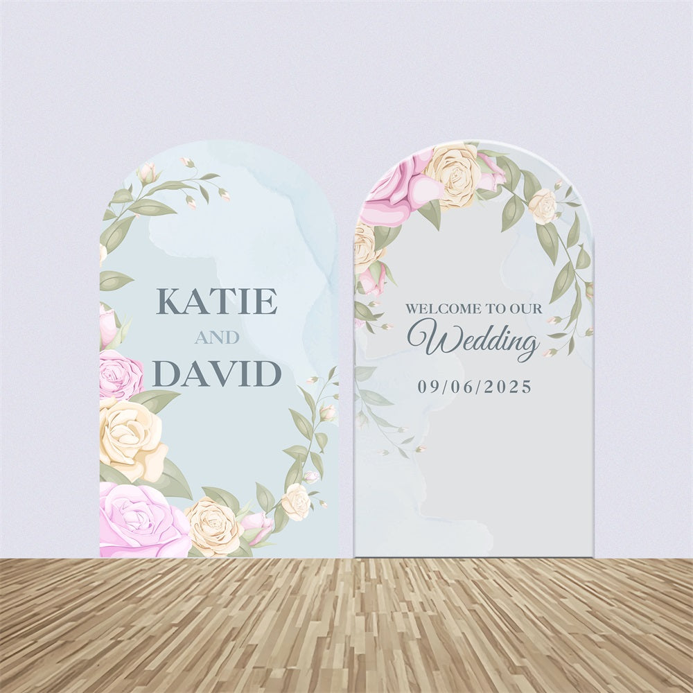 Hochzeit Backdrop Custom Pastell Floral Arch Backdrop Kit BRP1-434