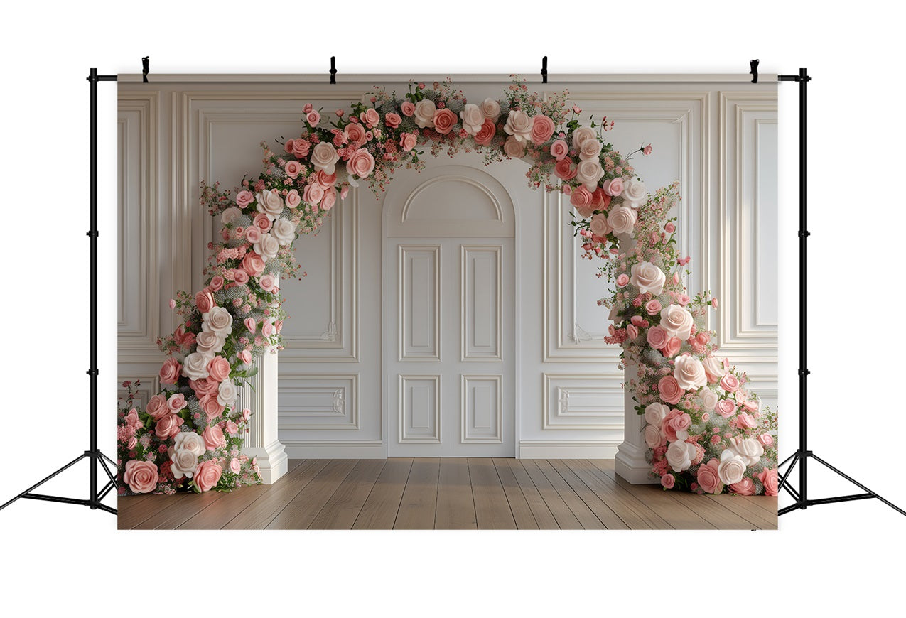 Blume Fotohintergrund Rosa Rose Bogen Eleganz Hintergrund BRP1-499