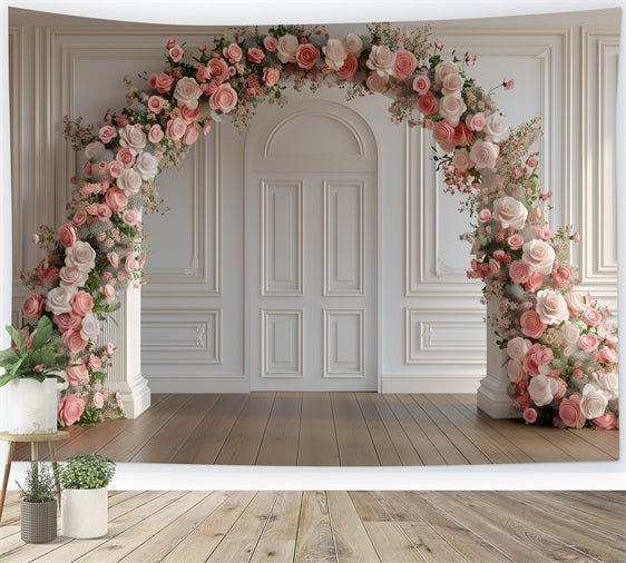 Blume Fotohintergrund Rosa Rose Bogen Eleganz Hintergrund BRP1-499