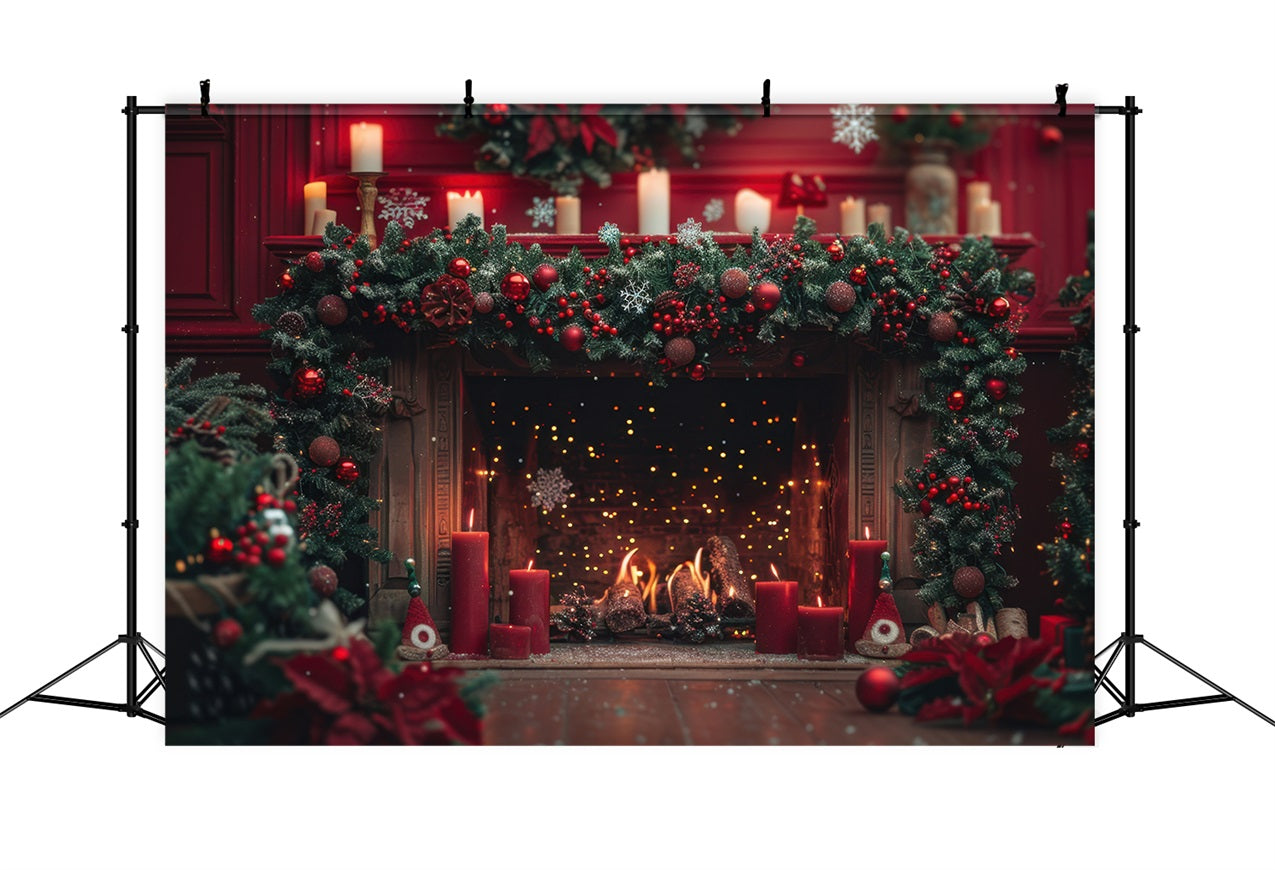 Weihnachten Hintergrund Fotografie Kamin Szene Hintergrund BRP10-130