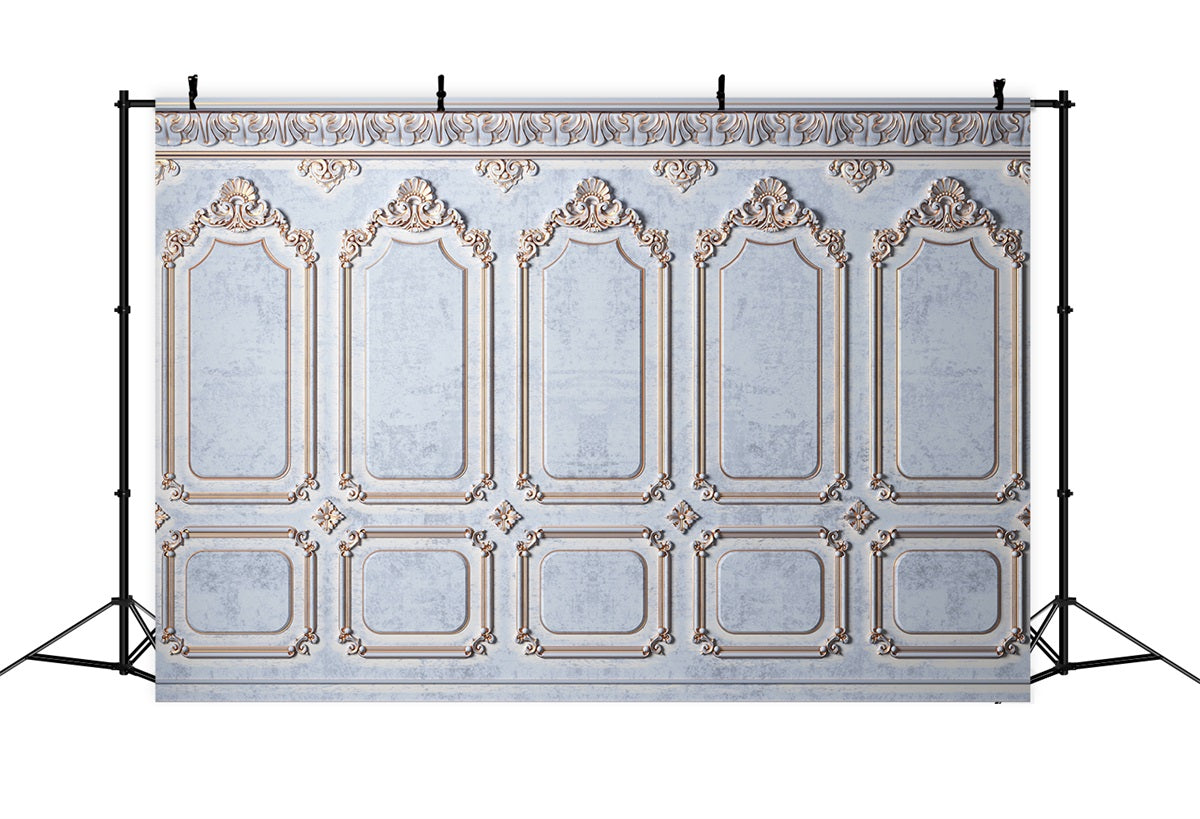 Blauer Retro-Hintergrund Raffinierter Vintage-Wandhintergrund BRP10-274