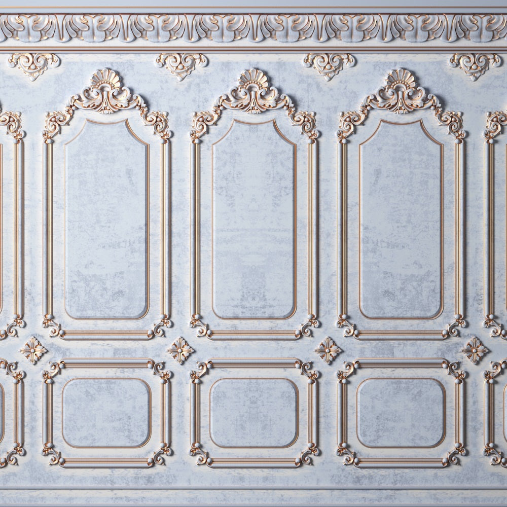 Blauer Retro-Hintergrund Raffinierter Vintage-Wandhintergrund BRP10-274