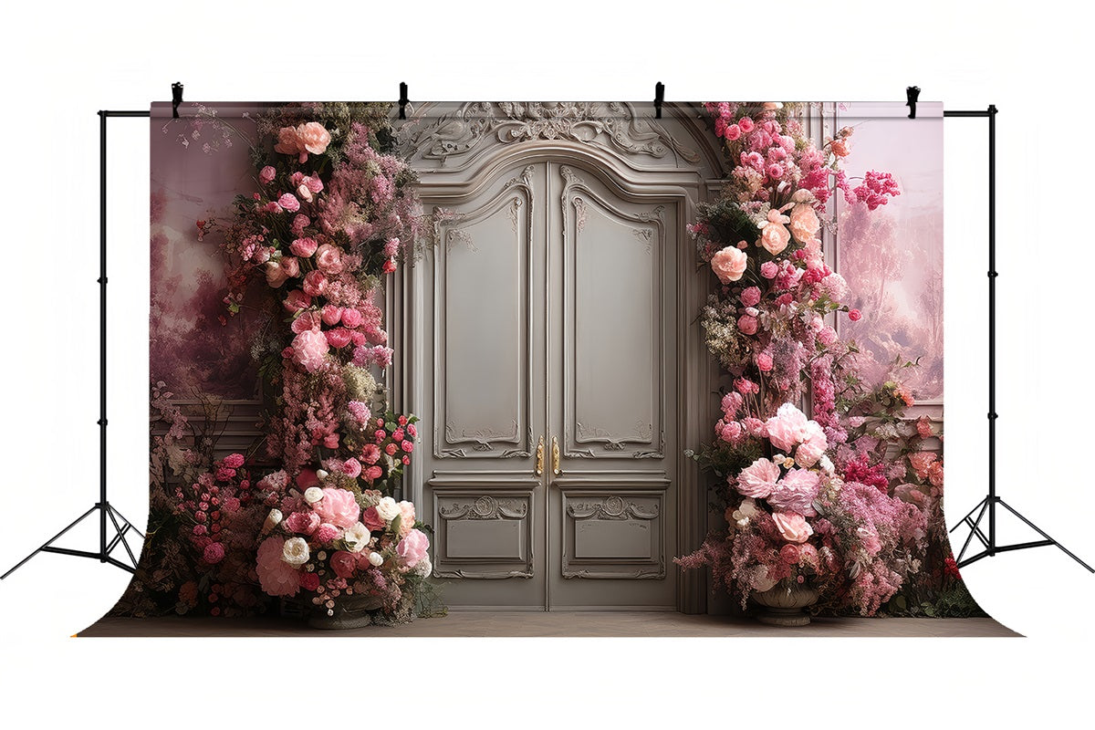 Retro Fotokulissen Rosa Floral Dekor Hintergrund BRP10-284