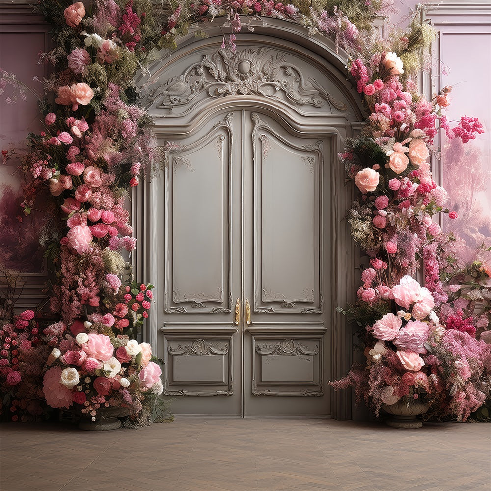 Retro Fotokulissen Rosa Floral Dekor Hintergrund BRP10-284