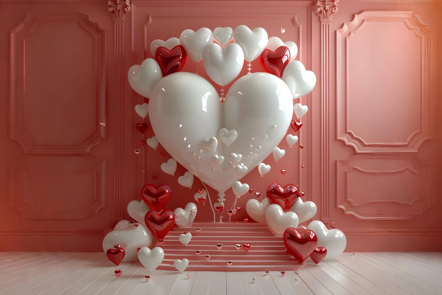 Retro Thema Hintergrund Herz Ballon Hintergrund BRP10-286