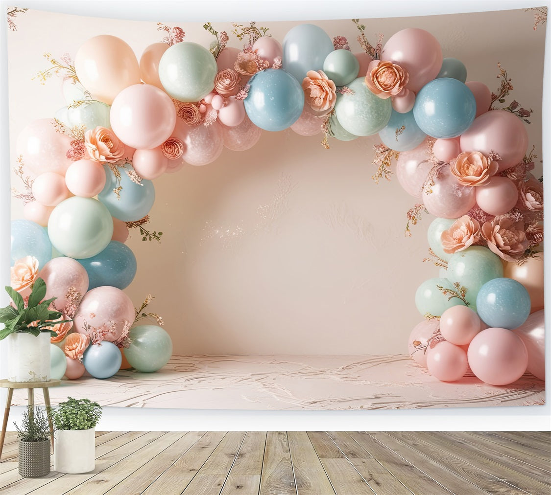 Geburtstag Hintergrund Diy Ballons Blumen Hintergrund BRP10-367
