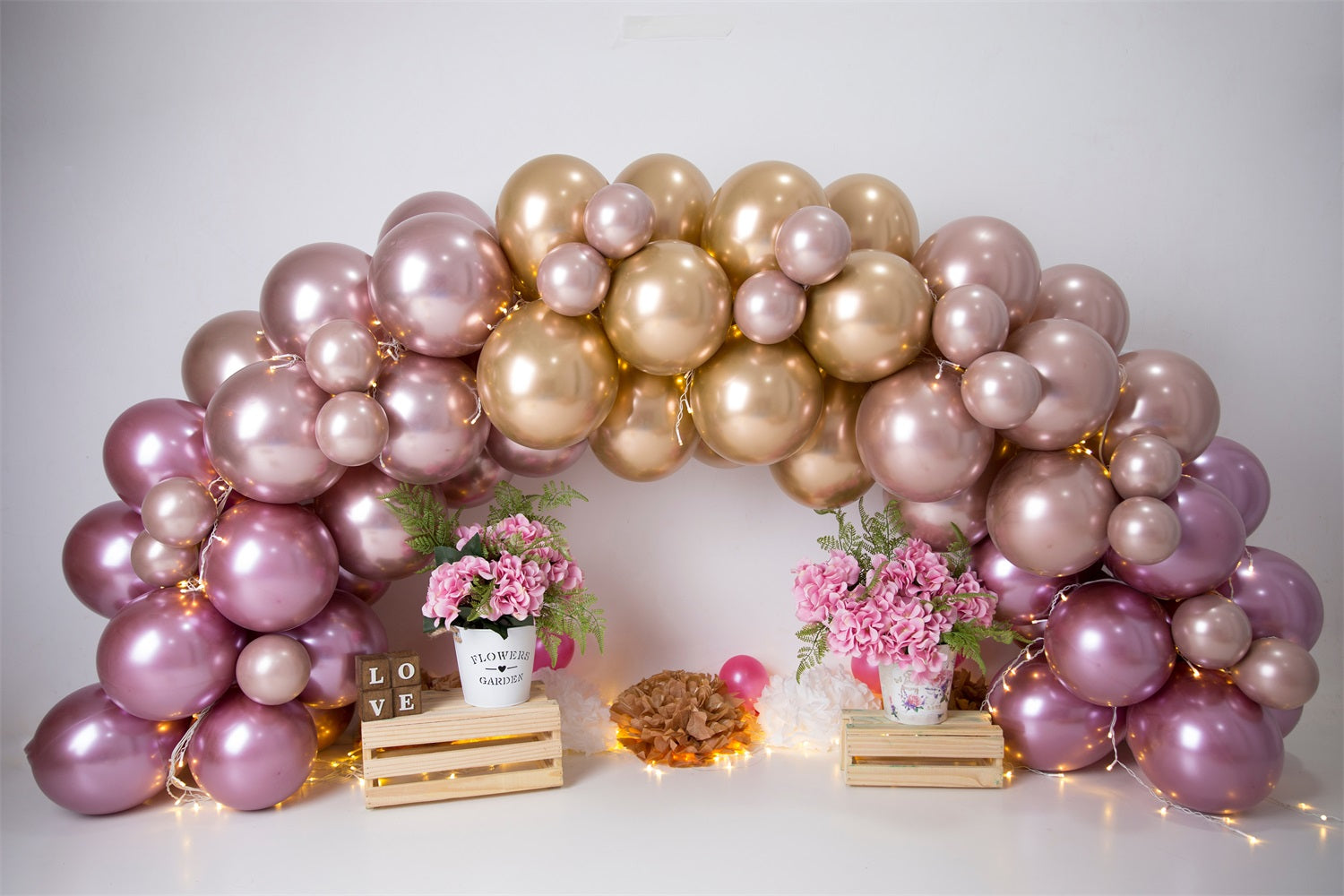 Happy Birthday Fotohintergrund Rose Ballon Hintergrund BRP10-371