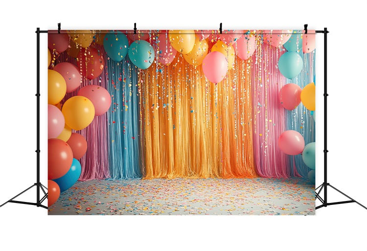 Happy Birthday Bildschirm Hintergrund Luftballons Luftschlangen Hintergrund BRP10-380
