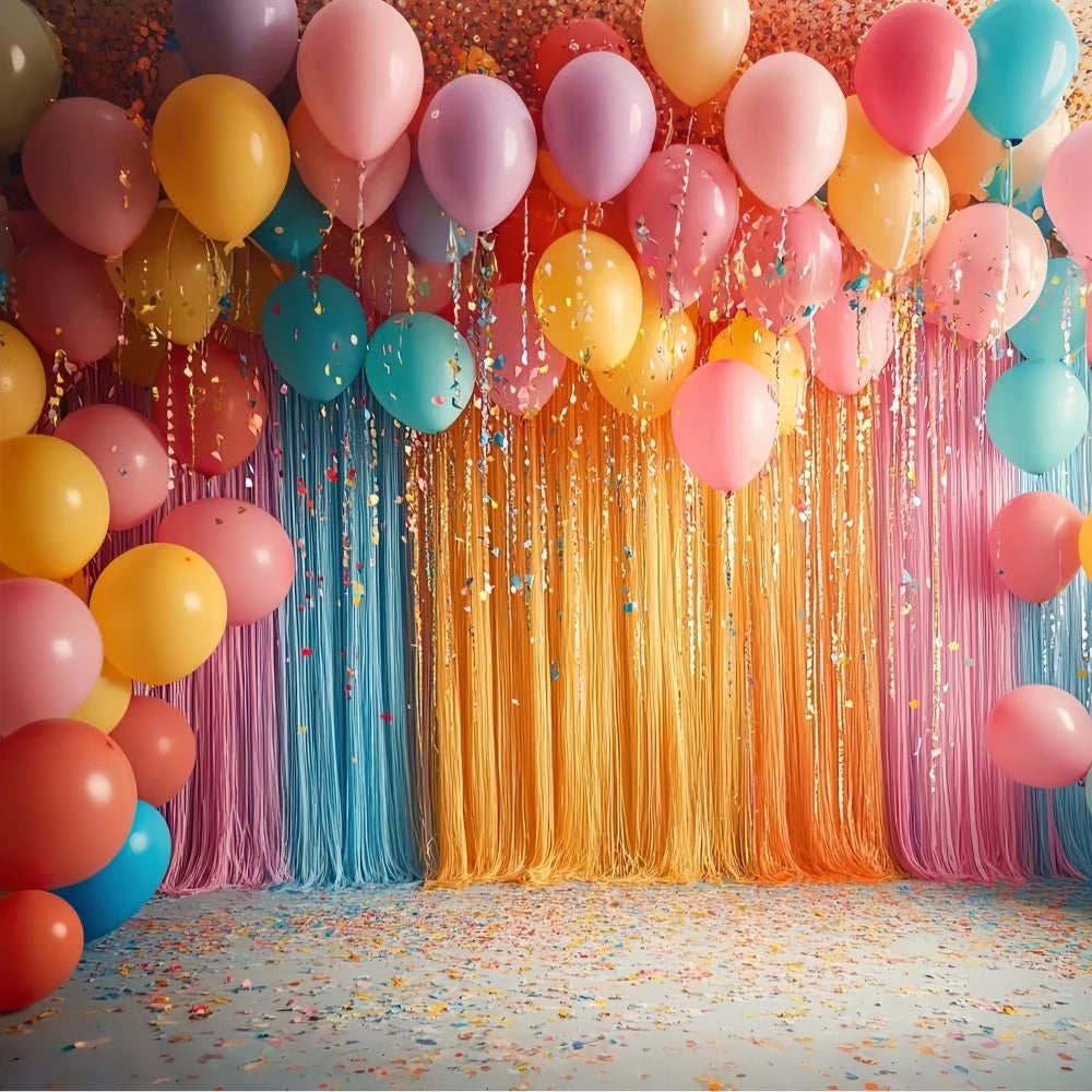 Happy Birthday Bildschirm Hintergrund Luftballons Luftschlangen Hintergrund BRP10-380