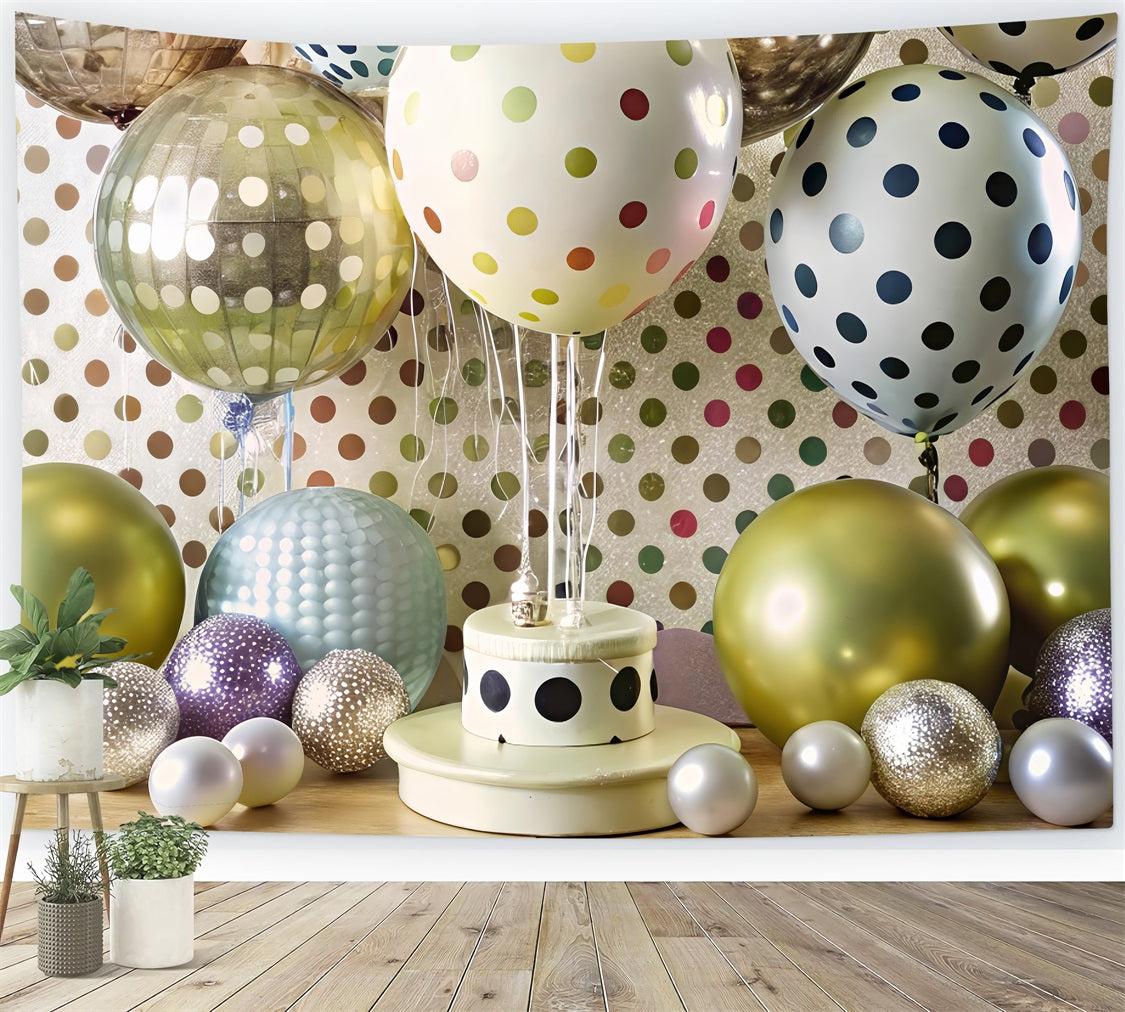 Kindergeburtstag Hintergrund Polka Dot Ballon Hintergrund BRP10-382