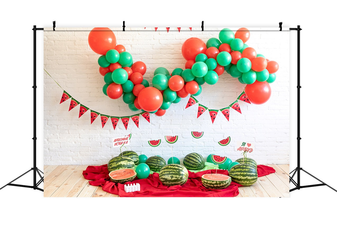 Sommer Geburtstag Hintergrund Wassermelone Ballon Hintergrund BRP10-388