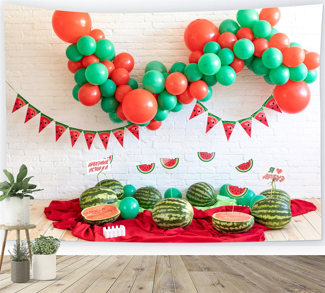 Sommer Geburtstag Hintergrund Wassermelone Ballon Hintergrund BRP10-388